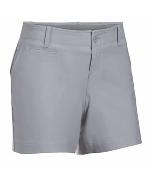 Elevate your golf game and summer style with the Under Armour Links 4-Inch Women's Grey Golf Shorts. These shorts are designed to combine performance, comfort, and a polished look, making them a must-have for any golfer.
Key Features:


Lightweight and Breathable Fabric: Made from a lightweight, moisture-wicking fabric, these shorts ensure that you stay cool and comfortable on the course. The breathable material allows for optimal airflow, helping you to maintain a dry feel even on warm days.


4-Inch Inseam: The shorts feature a flattering 4-inch inseam, offering a balance of coverage and mobility. This length allows for ease of movement during your swing while still providing a stylish silhouette.


Stylish Design: The sleek grey color adds a modern touch to your golf attire, making it easy to pair with a variety of tops. Whether you're going for a casual look or something more polished, these shorts fit the bill.


Functional Pockets: Equipped with front pockets, these shorts provide ample space to store small essentials like tees, scorecards, or your phone, ensuring you have everything you need at hand.


Stretch Construction: The shorts are crafted with a bit of stretch, allowing for unrestricted movement during your game. This flexibility is essential for executing powerful swings without feeling constrained.


Versatile Use: Not only ideal for golf, but these shorts can also transition seamlessly from the course to casual outings, picnics, or beach days, making them a versatile addition to your wardrobe.