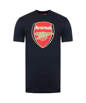 The Arsenal F.C Logo Men’s Navy T-Shirt is a classic piece of fanwear that combines comfort with team pride. Featuring the iconic club crest on a sleek navy base, it’s perfect for match days or casual everyday wear.
Key Features
Material: 

Soft, breathable cotton fabric for all-day comfort.

Design: 

Navy finish with the official Arsenal F.C logo on the chest.

Fit: 

Regular cut for a relaxed and comfortable feel.

Neckline: 

Classic crew neck design for timeless style.

Comfort: 

Lightweight fabric keeps you cool and comfortable.

Durability: 

Reinforced stitching ensures long-lasting wear.

Style: 

Simple yet bold fanwear piece that pairs easily with jeans, joggers, or shorts.

Official Merchandise: 

Licensed Arsenal F.C product for genuine supporters.