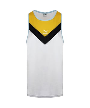 The Puma Iconic MCS Men’s White Vest combines classic sportswear style with everyday comfort. Lightweight and versatile, it’s ideal for workouts, layering, or casual summer wear, offering a clean and timeless look.
Key Features
Material: 

Soft, lightweight fabric for breathable comfort.

Design: 

Crisp white finish with subtle Puma branding.

Fit: 

Sleeveless cut with a regular fit for freedom of movement.

Comfort: 

Smooth fabric feels soft against the skin for all-day wear.

Durability: 

Reinforced seams ensure long-lasting use.

Versatility: 

Perfect for training, gym sessions, or casual outfits.

Style: 

Minimalist design that pairs easily with shorts, joggers, or jeans.

Iconic Touch: 

Inspired by Puma’s heritage MCS collection for a classic look.