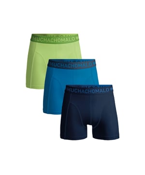 
<p>Ervaar ultiem comfort en stijl met Muchachomalo katoenen boxershorts. Gemaakt van hoogwaardig katoen, bieden deze boxershorts een ongeëvenaarde zachtheid. Het ademende materiaal zorgt voor een fris gevoel de hele dag door, terwijl de nauwsluitende pasvorm optimale ondersteuning biedt.</p>
<p>Of je nu een actieve dag hebt of ontspant, Muchachomalo boxershorts houden je comfortabel en zelfverzekerd. Kies voor kwaliteit, kies voor Muchachomalo.</p> Materiaal: 95% Cotton / 5% Elastane - 210 gram 
Wasinstructies: Wassen op 30 graden,Niet in de droger,Strijken op matig warme stand (2 stippen) Kleur: Blauw,Groen