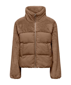 Wil je een jas die warm houdt en er tegelijkertijd erg stijlvol uitziet? Deze dames gewatteerde jas combineert functie en mode perfect. De hoge kraag beschermt je betrouwbaar tegen de kou. Met de volle rits ben je in een mum van tijd klaar om te gaan. Zijzakken houden je handen warm of bieden plaats voor essentials. Een elastische band bij de pols zorgt voor een perfecte pasvorm en houdt tocht buiten. De zoom met trekkoord kan individueel worden aangepast. De mix van materialen met faux bont op de schouders en mouwen geeft de jas een luxueuze uitstraling. De warme voering zorgt voor knus draagcomfort, zelfs op koude dagen. Een stijlvolle allrounder die je warmte en een vleugje elegantie biedt.
