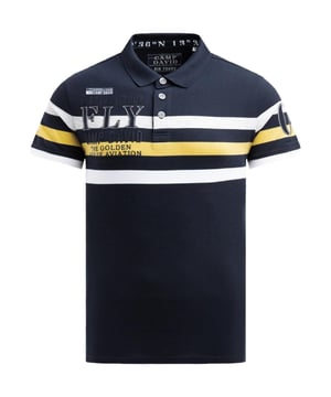 Das Poloshirt für Herren von Camp David verbindet klassischen Poloshirt-Stil mit modernen Designdetails und wird so zum unverzichtbaren Kleidungsstück für modebewusste Männer. Der Trikotkragen mit subtilem Print auf der Unterseite sowie die 3-Knopfleiste setzen elegante Akzente, während das Streifen-Design auf Brusthöhe und Ärmeln Dynamik und sportliche Note verleiht. Artworks auf der Vorderseite und den Ärmeln, teils mit Stickereien und Applikationen versehen, verleihen dem Shirt Individualität und einen trendigen Look. Label-Patches vorne am Saum und auf dem oberen Rücken runden das Design ab und unterstreichen die hochwertige Markenqualität. Rippbündchen an den Ärmeln und der klassische Polokragen sorgen für einen perfekten Sitz und hohen Tragekomfort, während die kurzärmlige Form das Shirt ideal für warme Tage oder als legeres Layering-Piece macht. Aus sorgfältig ausgewählten Materialien gefertigt, überzeugt dieses Poloshirt durch Langlebigkeit, angenehme Haptik und eine perfekte Kombination aus Stil, Komfort und modischem Ausdruck, wodurch es sich für Freizeit, Büro und entspannte Ausflüge gleichermaßen eignet.