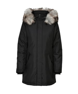 Wil je een parka die je warm houdt en er altijd goed uitziet? Deze damesparka is je perfecte metgezel op koude dagen. De boven-dijlange vorm beschermt je betrouwbaar tegen wind en weer. De capuchon met afneembare kunstbontafwerking is aan te passen aan de look. Een binnenliggende opstaande kraag biedt extra warmte. De doorlopende rits met windbescherming en drukknopen houdt de kou buiten. De manchetten met binnenliggende boorden zorgen voor een perfecte fit. In de voorkantse flapzakken kun je handen of essentials veilig opbergen. Het zachte materiaal biedt je hoog draagcomfort bij elk weer. Functionaliteit ontmoet stijl – een parka die in geen enkele kledingkast mag ontbreken.