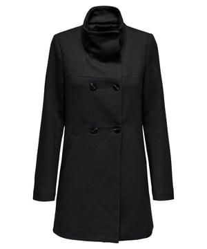Suchst du nach Eleganz, die sich jeden Tag tragen lässt? Dieser kurze Damenmantel verbindet Stil mit Komfort. Die oberschenkellange Form zaubert eine feminine Silhouette. Sein hoher Stehkragen schützt dich vor Wind und setzt zugleich ein modisches Statement. Die zweireihige Knopfleiste verleiht dem Mantel einen klassischen, edlen Look. Seitliche Eingrifftaschen halten deine Hände warm oder bieten Platz für kleine Essentials. Das weiche Material sorgt für hohen Tragekomfort – egal ob im Büro oder in der Stadt. Lässig zur Jeans oder schick zum Kleid, dieser Mantel passt sich jedem Outfit an. Ein Allrounder, der nie aus der Mode kommt. Du ziehst ihn an und bist sofort perfekt gestylt.