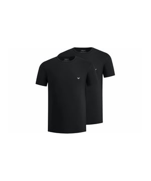 Wij bieden u het heren T-shirt van Emporio Armani aan in een praktische 2-pack. Dit basic-shirt heeft een ronde hals, korte mouwen en is verkrijgbaar in effen kleuren. Het merklogo is subtiel op de borst geplaatst. Houd er rekening mee dat het shirt een maat kleiner valt; we raden daarom aan om een maat groter te kiezen. Perfect voor een stijlvolle en comfortabele dagelijkse look!