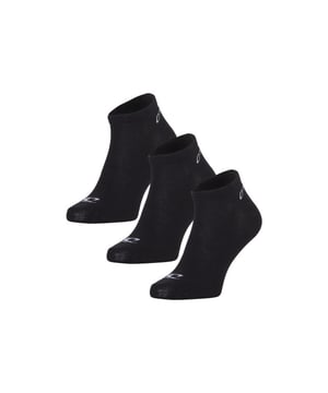 
O'Neill sneakersokken 730003 voor heren en dames. De set basic sneaker sokken bevat 3 effen zwarte enkelsokken en zijn voorzien van ribboord voor een prettige pasvorm. Hierdoor zijn ze perfect voor in je dagelijkse schoenen. Daarnaast zijn de sneakersokken voorzien van het O'Neill logo en met maataanduiding aan de onderzijde. De gebreide Jersey stof is lichtgewicht en stretchy voor extra comfort. Gemaakt van 72% katoen, 26% polyester en 2% elastaan.