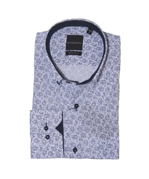 
<p>Heren overhemd met een subtiel paisley dessin. Dit overhemd van Dutch Bastard is ook makkelijk te dragen onder een navy blazer in combinatie met een jeans.</p>
<ul>
<li>Regular fit</li>
<li>Borstzakje</li>
<li>80% Katoen/ 20% Polyester</li>
</ul>