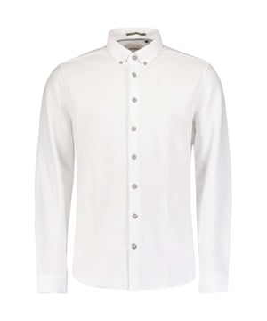 
Shirt Jersey Pique Stretch White is een langemouw overhemd van het merk No Excess.