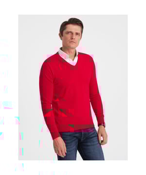 
<p>Heren V-hals sweater met vaste witte overhemd kraag erin. De <a href="https://italian-style.nl/heren/truien-vesten/truien">heren trui</a> met vaste overhemd boord is gefabriceerd van elastische katoen, dit geeft een comfortabel draaggevoel. Deze pullover met V-hals heeft een normale pasvorm. Je kunt de sweater dus gelijk prima over een T-shirt of hemd aankleden. De overhemd kraag zit vast aan de trui en is netjes afgewerkt. Geen last meer dus van een niet goed zittend overhemd onder een trui en toch die nette uitstraling.</p>
<p>Pasvorm: Normal Fit<br />
Materiaal: 80% Katoen, 20% Nylon<br />
Kleur: Kerst rood<br />
Categorie: All season<br />
Sluiting: Knoop<br />
Patroon: Effen</p>
<p>Hoogte model: 189 cm<br />
Het model presenteert het product in maat: M</p>
<div class="">Artikelnummer: ROMANA - 0026-4</div>