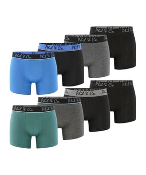 
Phil & Co Berlin boxershorts voor heren, verpakt per multipack van 8 stuks. De boxershorts zijn gemaakt van hoge kwaliteit katoen voorzien van een elastische tailleband met daarop het Phil & Co logo.