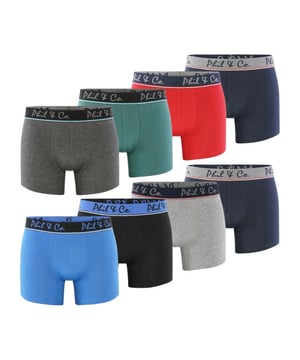 
Phil & Co Berlin boxershorts voor heren, verpakt per multipack van 8 stuks. De boxershorts zijn gemaakt van hoge kwaliteit katoen voorzien van een elastische tailleband met daarop het Phil & Co logo.