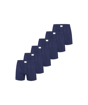 
Phil & Co boxershorts van zacht jersey, met gulp met knoop. Multipack bevat 6 effen blauwe wijde boxershorts gemaakt van 100% katoen.