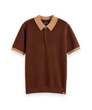 
Scotch & Soda Polo 181319 in de kleur Cognac