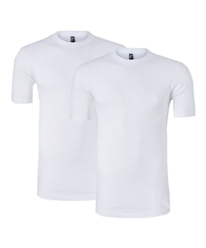 
De Virginia 2-Pack Extra Lang ondershirts bieden ultiem comfort en een tijdloze uitstraling. Gemaakt van 100% buisvormig katoen, zorgen deze T-shirts voor een zachte en naadloze pasvorm. Dankzij de extra lange lengte blijven de ondershirts perfect op hun plek, ideaal voor dagelijks gebruik of als comfortabel laagje onder een overhemd.