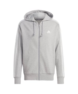 
De adidas Essentials French Terry 3-Stripes Hoodie voor heren is een veelzijdige, sportieve ritshoodie voor casual gebruik.Â  Je hebt het de meeste dagen zo druk, dat je een kledingstuk nodig hebt dat het allemaal moeiteloos aankan. Deze adidas ritshoodie is zo'n kledingstuk. Hij biedt absoluut klassieke sportstijl met karakteristieke adidas logo's die van de effen achtergrond lijken te springen. Laat je subtiel verrassen wanneer je de capuchon opzet en de 3-Stripes opmerkt, die ononderbroken van boord tot boord lopen. En als zo'n volgepakte dag dan eindelijk ten einde is, duik je voor wat welverdiende ontspanning lekker weg in de zachte sweaterstof.<br><p></p><ul><li>Normale pasvorm</li><li>Lange ritssluiting; Capuchon met trekkoord</li><li>Voorzakken</li><li>Geribbelde boorden en zoom</li></ul><p></p><p></p><p></p><p><b>Materiaal:Â <br></b>100% katoen</p><p></p><p></p><p></p><p></p>