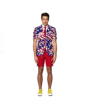 
Oh, say, can you see... dit awesome Amerika-pak? Met deze outfit laat je jouw trots voor The States zien en val je op op een stijlvolle manier. Het is je nieuwe go-to gear voor allerlei festiviteiten waarbij Amerika centraal staat!