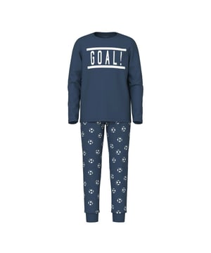
De NKMNIGHTSET FOOTBALL pyjamaset van Name It brengt sportieve stijl en heerlijk comfort samen. Met een stoer voetbalthema en een elastische pasvorm is deze set perfect voor jongens die dromen van scoren, zowel op het veld als in hun slaap.