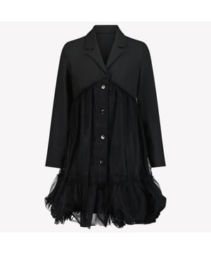 
Patrizia Pepe 7A0521 kinderjurk zwart - w24 jurk lm tule rok - winter 2024