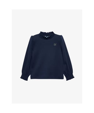 
Turtleneck voor meisjes van het merk Abel & Luna in de kleur navy met geribbelde kraag en mouwen. 