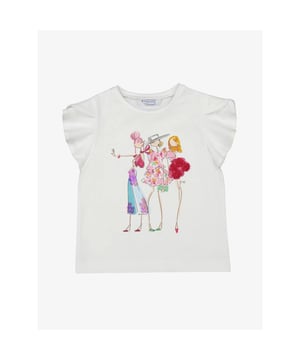 
Deze Mayoral t-shirt is voor de echte fashionista. T-shirt is in de kleur wit met print en dessin de catwalk modellen.
De kinderkleding van Mayoral is verkrijgbaar in de maten 92 t/m maat 140.