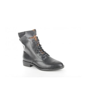 
S. Oliver 25107-23/001  veterboots gekleed dames in de kleur zwart materiaal imitatieleer maat 40 binnenvoering Leer materiaal zool