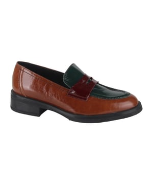 
Viguera 8381 COMBI CUERO  instappers gekleed dames in de kleur bruin materiaal lak maat 37 binnenvoering Leer materiaal zool Rubber