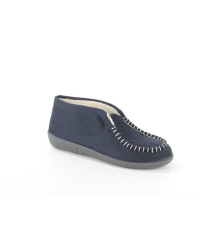 
Rohde 2236-50  pantoffel (gesloten hiel) dames in de kleur blauw materiaal fashmo maat 39 binnenvoering Wol materiaal zool Rubber