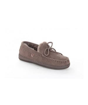 
Warmbat Koala PEBBLE  pantoffel (gesloten hiel) dames in de kleur beige materiaal suède maat 39 binnenvoering Schaapsvacht materiaal zool
