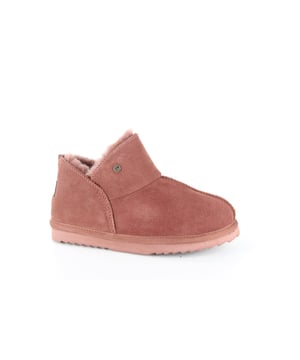 
Warmbat Willow Sequoia  pantoffel (gesloten hiel) dames in de kleur rood materiaal suède maat 39 binnenvoering Lamsvacht materiaal zool Rubber