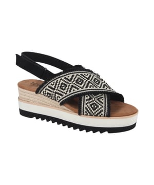 
Toms 10021961  sandalen sportief dames in de kleur zwart materiaal textiel maat 37 (6,5) binnenvoering Textiel materiaal zool Rubber