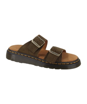 
Dr. Martens 41083300  slippers dames in de kleur groen materiaal leer maat 38 binnenvoering Leer materiaal zool Rubber