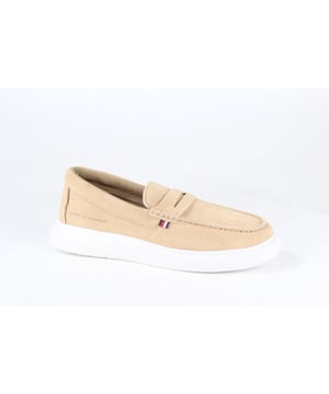 
Tommy Hilfiger FM0FM04440-RBL  instappers sportief heren in de kleur beige materiaal suède maat 40 binnenvoering Leer materiaal zool Rubber