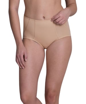 Anita Clara Panty Girdle. Lined with stretch powernet for gentle shaping and microfibre bands to prevent digging. Product is recommended gentle wash only.