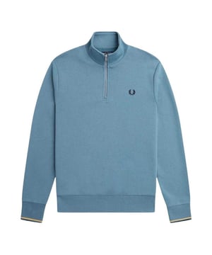 79% Baumwolle, 21% Polyester. Design: bedruckt. Saum: gerippt. Bündchen: Kontrastkante, gerippt. Verschmolzener Stehkragen. Langärmlig. mit halbem Reißverschluss, Zum Überziehen. XS: 86,36 cm.