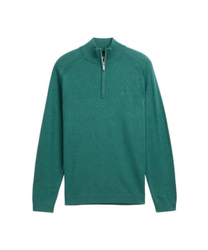 
<p>Basic heren troyer van Tom Tailor. Deze half-zip trui van Tom Tailor is gemaakt van een mooie zachte katoenen stof.</p>
<ul>
<li>Regular fit</li>
<li>100% Katoen</li>
</ul>
