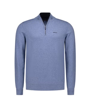 
<p>Gemêleerde halfzip pullover met staande kraag van New Zealand Auckland.</p>
<ul>
<li>Modern fit</li>
<li>97% Polyester/ 3% Elasthan</li>
<li>Kleurnummer: 2619</li>
</ul>