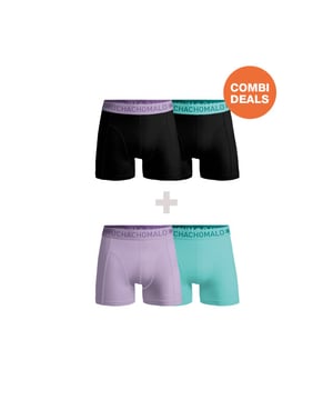 
<p>Ervaar ultiem comfort en stijl met Muchachomalo katoenen boxershorts. Gemaakt van hoogwaardig katoen, bieden deze boxershorts een ongeëvenaarde zachtheid. Het ademende materiaal zorgt voor een fris gevoel de hele dag door, terwijl de nauwsluitende pasvorm optimale ondersteuning biedt.</p>
<p>Of je nu een actieve dag hebt of ontspant, Muchachomalo boxershorts houden je comfortabel en zelfverzekerd. Kies voor kwaliteit, kies voor Muchachomalo.</p> Materiaal: 95% Cotton / 5% Elastane - 210 gram 
Wasinstructies: Wassen op 30 graden,Niet in de droger,Strijken op matig warme stand (2 stippen) Kleur: Blauw,Zwart,Paars