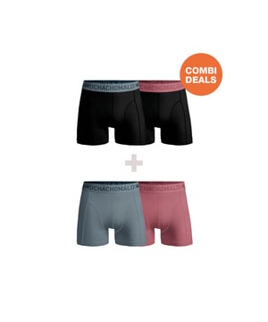 
<p>Ervaar ultiem comfort en stijl met Muchachomalo katoenen boxershorts. Gemaakt van hoogwaardig katoen, bieden deze boxershorts een ongeëvenaarde zachtheid. Het ademende materiaal zorgt voor een fris gevoel de hele dag door, terwijl de nauwsluitende pasvorm optimale ondersteuning biedt.</p>
<p>Of je nu een actieve dag hebt of ontspant, Muchachomalo boxershorts houden je comfortabel en zelfverzekerd. Kies voor kwaliteit, kies voor Muchachomalo.</p> Materiaal: 95% Cotton / 5% Elastane - 210 gram 
Wasinstructies: Wassen op 30 graden,Niet in de droger,Strijken op matig warme stand (2 stippen) Kleur: Blauw,Zwart,Roze