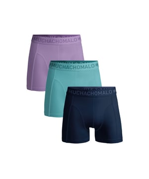 
<p>Ervaar ultiem comfort en stijl met Muchachomalo katoenen boxershorts. Gemaakt van hoogwaardig katoen, bieden deze boxershorts een ongeëvenaarde zachtheid. Het ademende materiaal zorgt voor een fris gevoel de hele dag door, terwijl de nauwsluitende pasvorm optimale ondersteuning biedt.</p>
<p>Of je nu een actieve dag hebt of ontspant, Muchachomalo boxershorts houden je comfortabel en zelfverzekerd. Kies voor kwaliteit, kies voor Muchachomalo.</p> Materiaal: 95% Cotton / 5% Elastane - 210 gram 
Wasinstructies: Wassen op 30 graden,Niet in de droger,Strijken op matig warme stand (2 stippen) Kleur: Blauw,Paars