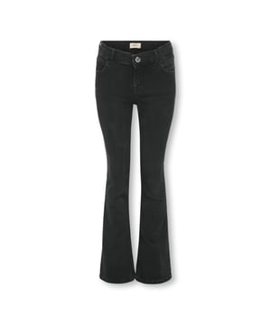 
Deze stoere bootcut jeans in black denim kleur is perfect voor meisjes die houden van een trendy en comfortabele look. Deze jeans is afkomstig van het bekende merk Kids Only en is gemaakt van hoogwaardige materialen. De broek bestaat voor 92% uit katoen, waardoor hij zacht en ademend aanvoelt op de huid. De toevoeging van 6% elastomultiester zorgt voor extra stevigheid en flexibiliteit, terwijl de 2% elastaan zorgt voor een perfecte pasvorm. Deze jeans heeft een flare fit, wat betekent dat de pijpen breder uitlopen richting de enkels, en een bootcut model wat zorgt voor een subtiele flare aan de onderkant van de pijpen. Hierdoor krijgt de broek een speelse en trendy uitstraling. Deze broek is een must-have voor elke modebewuste meid en kan zowel casual als wat netter gedragen worden. Bestel nu deze must-have black denim jeans  en geef de kledingkast van jouw dochter een trendy upgrade!