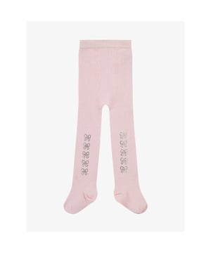 
De Kamila strikdiamanten panty maakt elke look compleet, compleet met strikdetails met diamantjes aan de zijkant. Combineer samen met de Little A jurkjes.