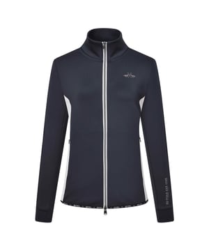 
Tech Shell-jack * 4-weg stretch * UV-bescherming * Ademend * Sneldrogend * Vochtafvoerend * Antibacterieel * Voor de kleuren zwart en ivoor: Zijkanten in licht contrastkleur Voor de kleur marineblauw: geen contrastzijpanelen * HV Polo-tekst in strass-steentjes onderaan de mouw, links van de drager * HV Polo Horses Logo in print met strass-steentjes op de borst, links van de drager * 2-weg ritssluiting aan de voorkant * 2 blinde zakken met ritssluiting aan de voorkant * Merklogo-elastische tape van HV Polo aan de onderboord voor een perfecte pasvorm * Merklogo-tape van HV Polo binnenin de nek 88% polyester, 12% elastane