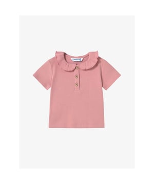 
Mayoral schattige polo met kraag met korte mouwen voor baby meisje in de kleur oud roze.