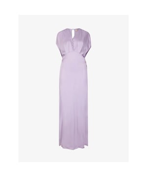 
De JOSH V Corrin damesjurk in de kleur Lilac is een prachtige maxi-jurk, gemaakt van een satijnachtige kwaliteit met LENZING ECOVERO viscose. Deze elegante jurk in luxe satin look heeft een regular fit en een getailleerde taille voor een vrouwelijke uitstraling. Door middel van een knoop- en ritssluiting aan de achterzijde sluit de jurk. De lange jurk in satin look is perfect voor zowel een chique avond uit als prachtige zomerdagen. Daarnaast leent deze jurk zich perfect voor een wedding party.

Pasvorm: Als je tussen twee maten twijfelt, raden wij de kleinste maat aan.
