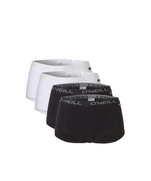 
Deze set van 4 O'Neill dames boxershorts biedt de perfecte combinatie van comfort en stijl. Dankzij de zachte stretchstof en de elastische waistband met bedrukt logo sluiten ze perfect aan op het lichaam. Het shortymodel met korte pijp zorgt voor extra bewegingsvrijheid en een fijne pasvorm.