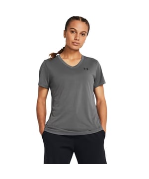 
Under Armour Tech V-Neck Sportshirt Dames Grijs S/36