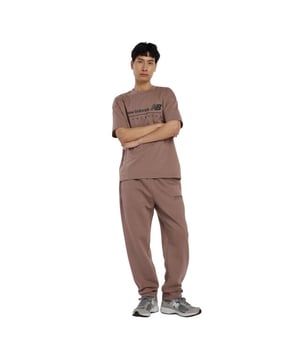 
New balance Linear Graphic Fleece Joggingbroek Heren Bruin S