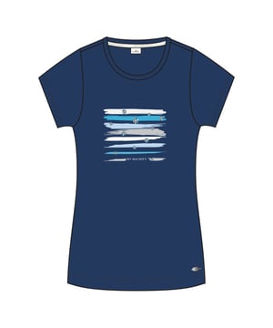 
<p>Zacht stretch katoenen topje * Kleurrijke tekening op de borst * Korte mouwen * Ronde hals * Merkplaatje onderaan vooraan</p><div><br></div> 95% cotton 5% elastane