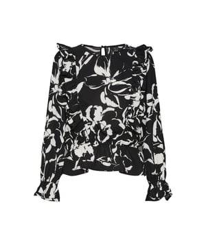 
Ontdek deze prachtige zwart dessin top van het merk Vero Moda op onze webshop NummerZestien! Deze elegante top met lange mouwen is perfect voor dames die op zoek zijn naar een stijlvolle en comfortabele toevoeging aan hun garderobe. De top is voorzien van manchetten met elastiek en heeft een mooie v-hals. De regular fit zorgt voor een flatterend silhouet en de ruffles op de voorkant geven de top een speels en vrouwelijk accent. Daarnaast is de top voorzien van een elastieke band in de taille, wat zorgt voor een subtiel getailleerd effect.en#10;en#10;Het materiaal van deze top is van hoge kwaliteit en bestaat voor 51% uit gerecycled polyester en 49% uit polyester. Dit zorgt niet alleen voor een duurzame keuze, maar ook voor een comfortabele pasvorm en een luxe uitstraling. Deze top is geschikt voor elke gelegenheid, of je nu een dagje gaat winkelen of naar een feestje gaat. Combineer het met een mooie broek of rok en je hebt een complete en trendy outfit.en#10;en#10;Verrijk je kledingcollectie met deze prachtige zwarte dessin top van Vero Moda. Bestel hem nu op onze webshop NummerZestien en geniet van snelle levering en gratis verzending bij bestellingen boven €50. Mis het niet!