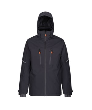 
100% Polyester. Stof: Rekken. Voering: Thermo-Reflect. Ontwerp: Eenvoudig. Stoftechnologie: Ademend, Isotex, Thermo-Guard, Waterdicht. Manchet: Verstelbaar, Stormmanchet. Halslijn: Hoog-Neck. Mouwtype: Met lange mouwen. Reflecterend detail, Shockcord Hem, Getapete naad. Eigenschappen van de kap: Verstelbaar, Verborgen, Gevoerd. Zakken: 1 RFID-blokkeringszak, 2 borstzakken, 2 lagere zakken. Bevestiging: Volledige ritssluiting. Voldoet aan de veiligheidsnorm: EN343:2003 A1:2007 Klasse 3:2.